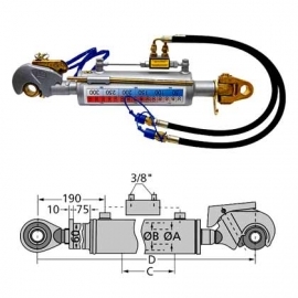 Hydraulischer Oberlenker Kat. 3 mit Fanghaken/Gabelkopf Sperrblock seitlich