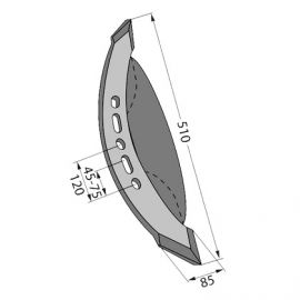 Schar links 510x85 mm