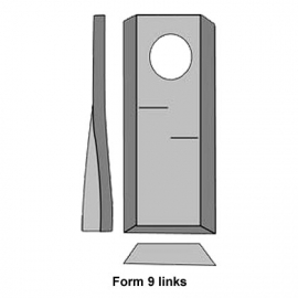 Rotorklinge links D: 19 mm / Form: 9