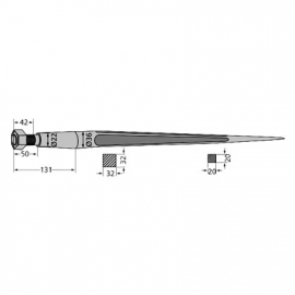 Frontladerzinken L= 810 mm, M 20x1,5