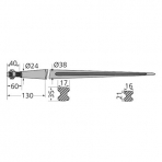 Frontladerzinken L= 800 mm, M 22x1,5