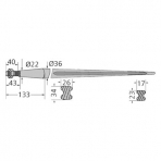 Frontladerzinken L= 1100 mm, M 20x1,5