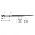 Frontladerzinken L= 810 mm, M 22x1,5