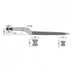 Frontladerzinken L= 920 mm, M 22x1,5