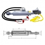 Hydraulischer Oberlenker Kat. 3 mit Fanghaken/Gabelkopf Sperrblock oben